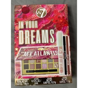 W7 My Atlantis In Your Dreams Pigment Palette Lip Gloss Eyeliner Lip Liner Set